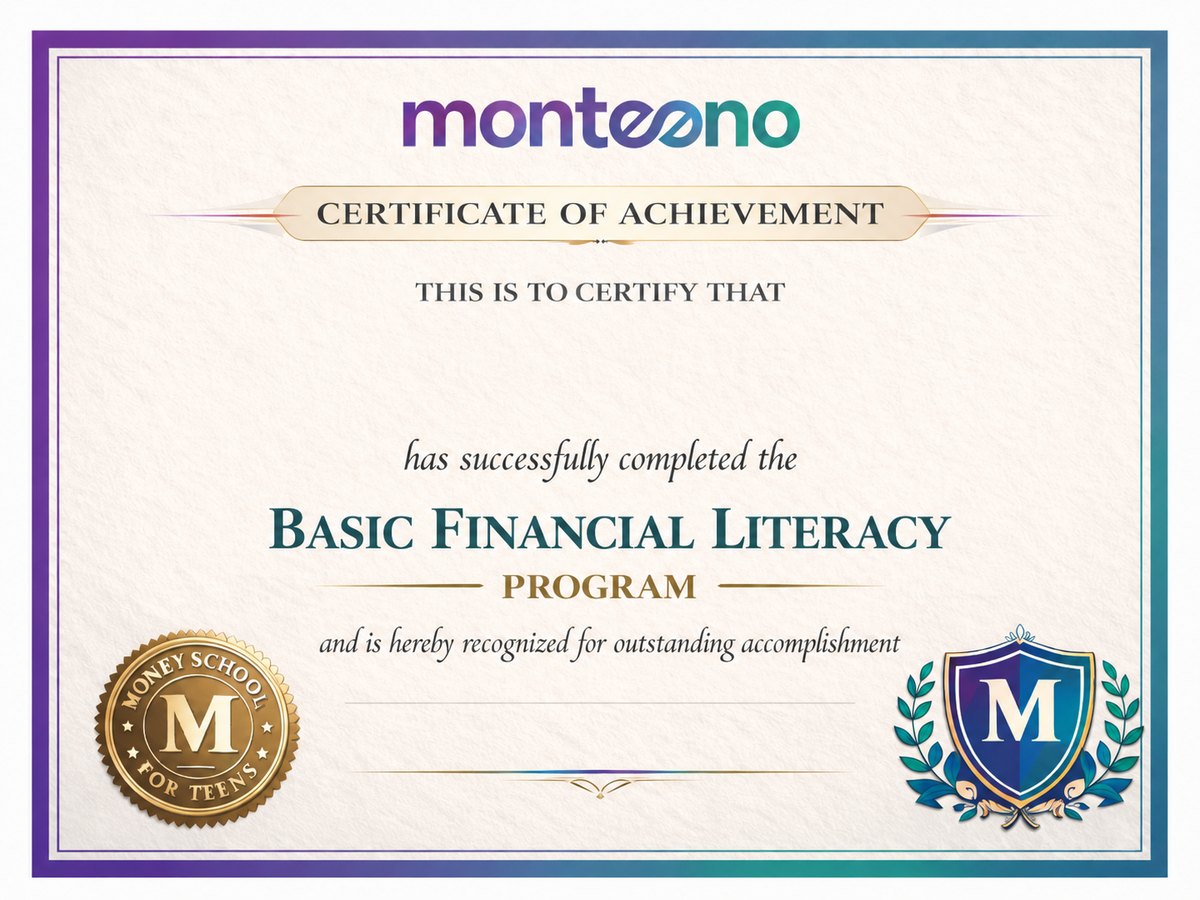 Basic Financial Literacy certificate of completion